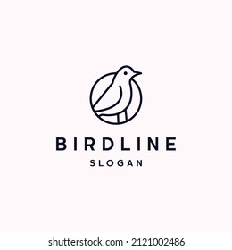 Bird logo icon flat design template 