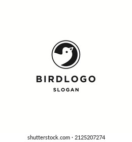 Bird logo icon flat design template 
