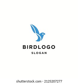 Bird logo icon flat design template 