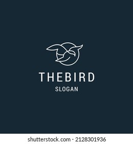 Bird logo icon flat design template 