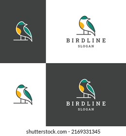 Symbol für das Vogellogo - flache Vorlage 
