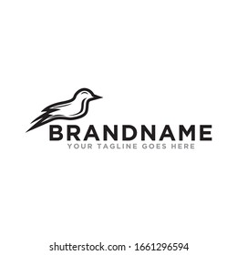 Icono del logotipo de pájaro. Diseño del logo del pájaro volador. Diseño sencillo con el logo de moda.