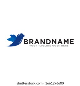 Bird logo icon. Flying bird logo design. Simple design on trendy logo.