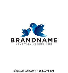 Bird logo icon. Flying bird logo design. Simple design on trendy logo.