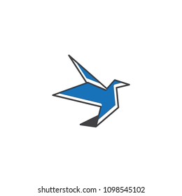 Bird logo icon graphic template
