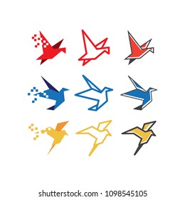 Bird logo icon graphic template