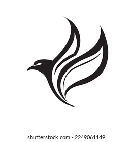 bird logo icon isolated vector illustration template design