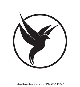 bird logo icon isolated vector illustration template design