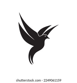 bird logo icon isolated vector illustration template design