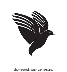 bird logo icon isolated vector illustration template design