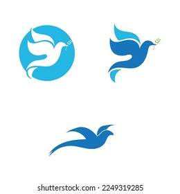 bird logo icon isolated vector illustration template design