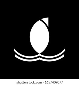 bird logo or bird icon. simple, minimalist unique and elegant bird logo design in white color. black and white vector illustration of bird logo design. isolated on a black background.