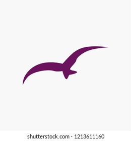 Bird logo icon in simple style