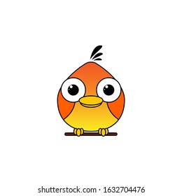 Bird logo icon symbol. Clean shape bird head vector logo isolated on white background