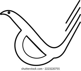 Bird logo icon symbol for company or personal brand