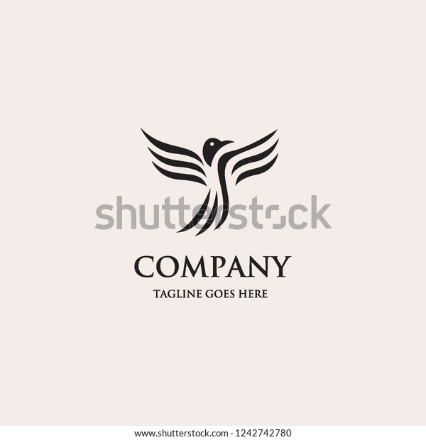 Bird Logo Icon Template Stock Vector (Royalty Free) 1242742780 ...