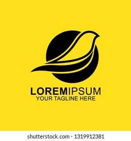 Bird Logo or icon Template with monogram style. Emblem logo concept vector illustration