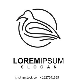bird logo icon template premium vector