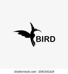 diseño vectorial del icono del logo de las aves con silueta