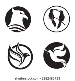 bird logo icon vector illustration template design
