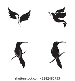 diseño de la ilustración del vector del logotipo de aves