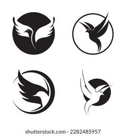 diseño de la ilustración del vector del logotipo de aves