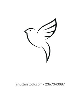 bird logo icon vector illustration
