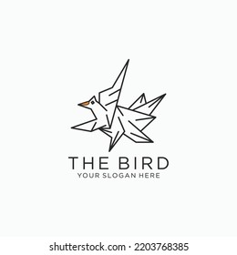 The bird logo icon vector image