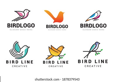 Bird logo icon vector template.
