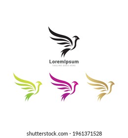 Bird logo icon vector template.