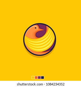 bird logo icon yellow