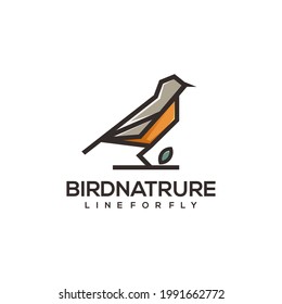 Bird Logo Illustration Abstract Vector Design