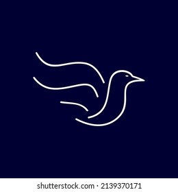 bird logo illustration. Dove symbol design for business