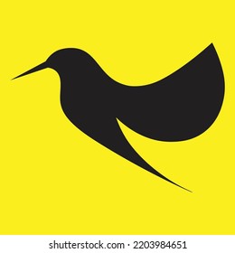 Bird logo illustration with flat design style