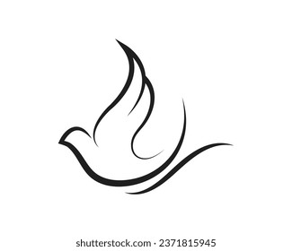 Plantilla de diseño de ilustraciones con logotipo de aves