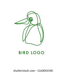 bird logo line art drawing simple and minimalist