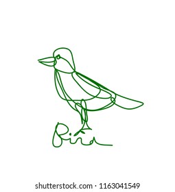 bird logo line art drawing simple and minimalist