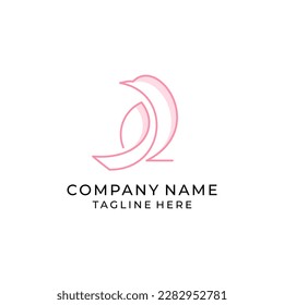 logotipo de pájaro con arte de línea, logotipo de referencia	