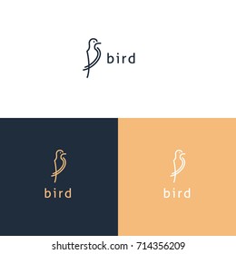 Bird Logo, Line Art, Simple Logo