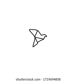 Vogel-Logo, Linienlogo, einfaches Logo