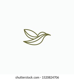 Bird Logo with Line Style Design Template. Modern, Minimalist, Elegant Vector