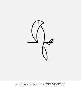 bird logo with line style design