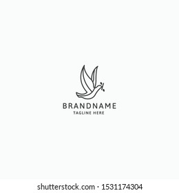 Bird Logo With Line Style Logo Icon Design Template Vector Illustration