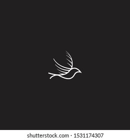 Bird Logo With Line Style Logo Icon Design Template Vector Illustration