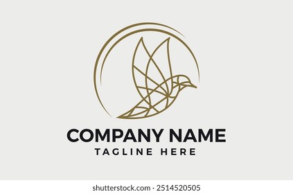 bird Logo for Line style isolated modern design vector icon illustration, Humimbird, falcon, editable stroke, Logo branding art.