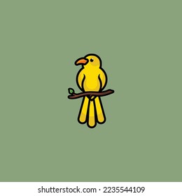 Bird logo line vector illustration design with modern concept. Unique, simple, and elegant with attractive colors