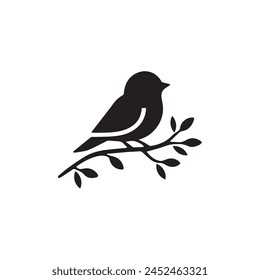 Bird logo, Little bird on the branch logo