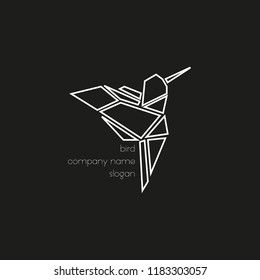 Bird logo, bird logotype, abstract bird, humming bird