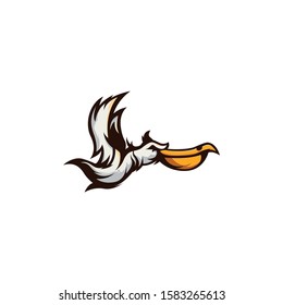 Bird logo mascot design illustration for your brand
