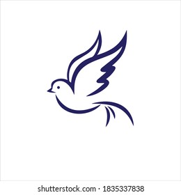 bird Logo and Mascot bird Drawing Vector